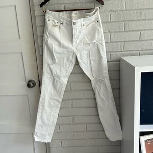 PacSun Men’s White Ripped Skinny Jeans